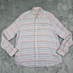 Lucky Brand Men's Cotton Horizontal Stripes Long Sleeve Shirt Size 2XL